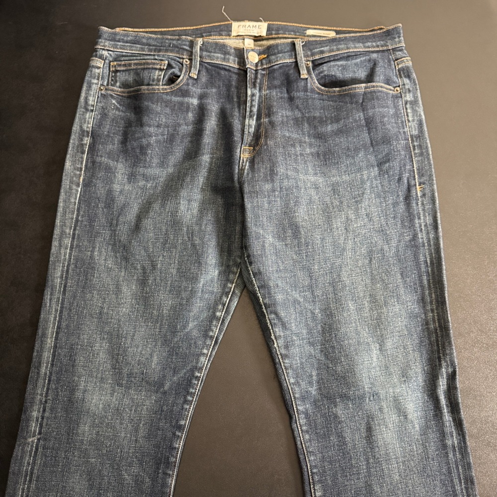 FRAME Denim LHomme Straight Dark Wash Jeans Mens‎ Size 36